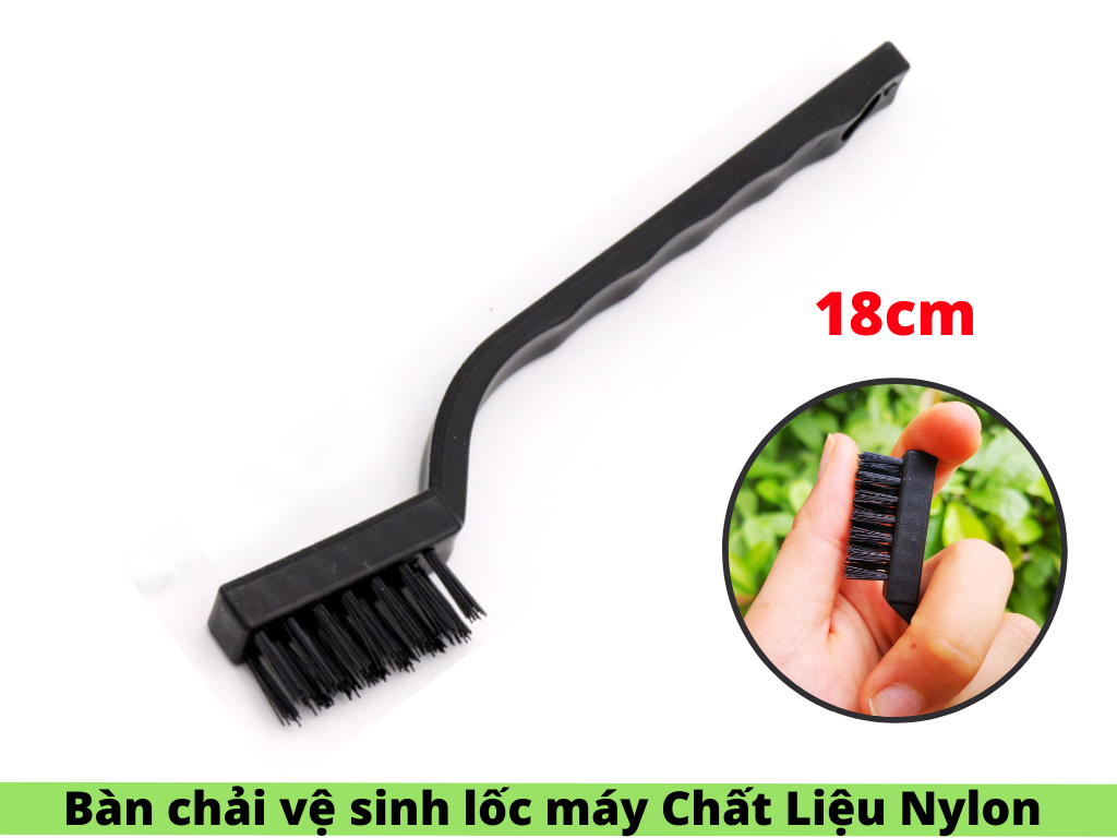 Bàn chải nylon vệ sinh lốc máy chà rửa lốc máy 18cm