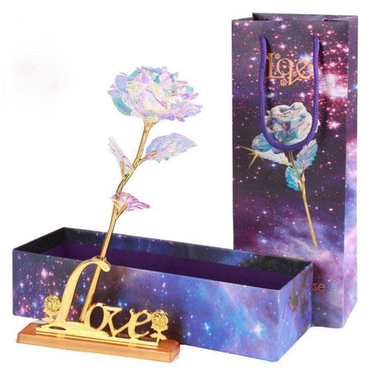 Hộp quà hoa hồng 3d phát sáng đế love