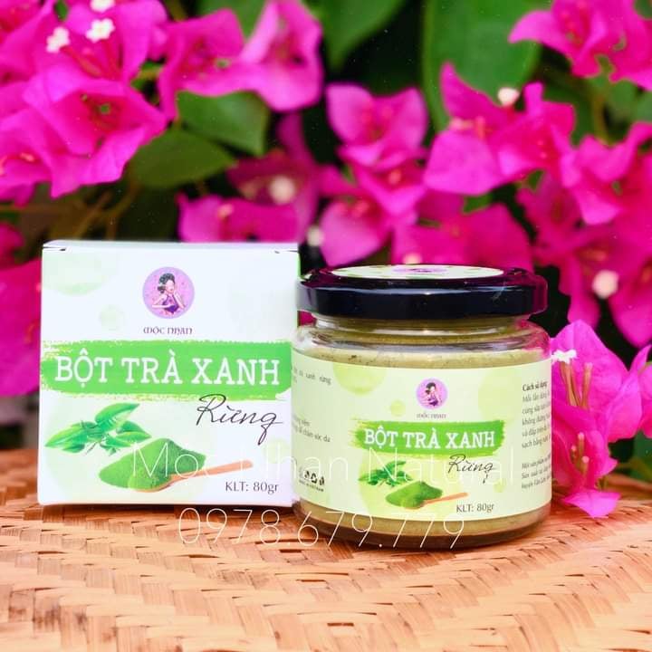 Bột trà xanh mộc nhan natural, đắp mặt mộc nhan, đẹp da, kháng khuẩn cao