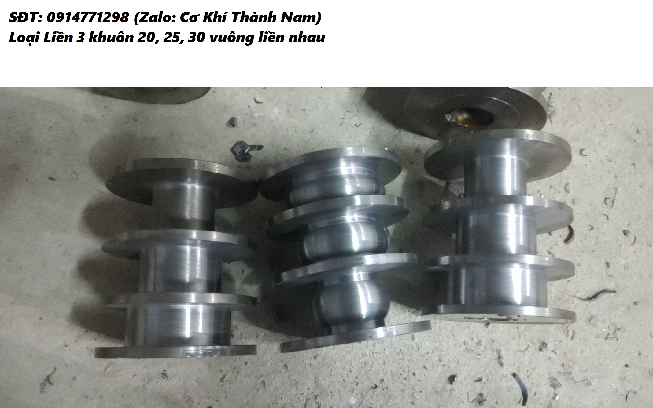 Khuôn uốn hộp vuông 20, 25 và 30 cho máy uốn 3 trục. máy uốn ống. máy uốn hộp. máy uốn sắt.