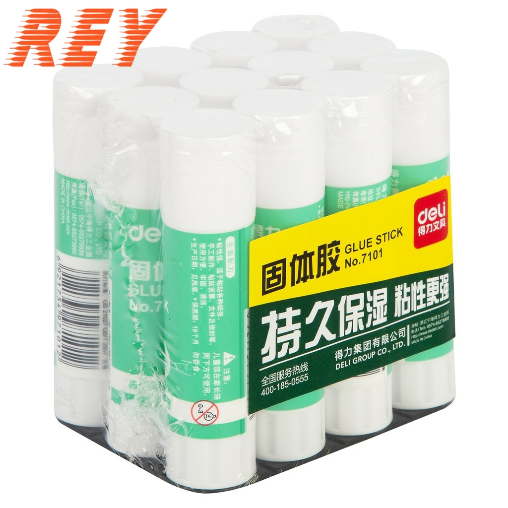 LỐC 12 chai Hồ Khô - Keo khô dán giấy 8g DELI  7101Z