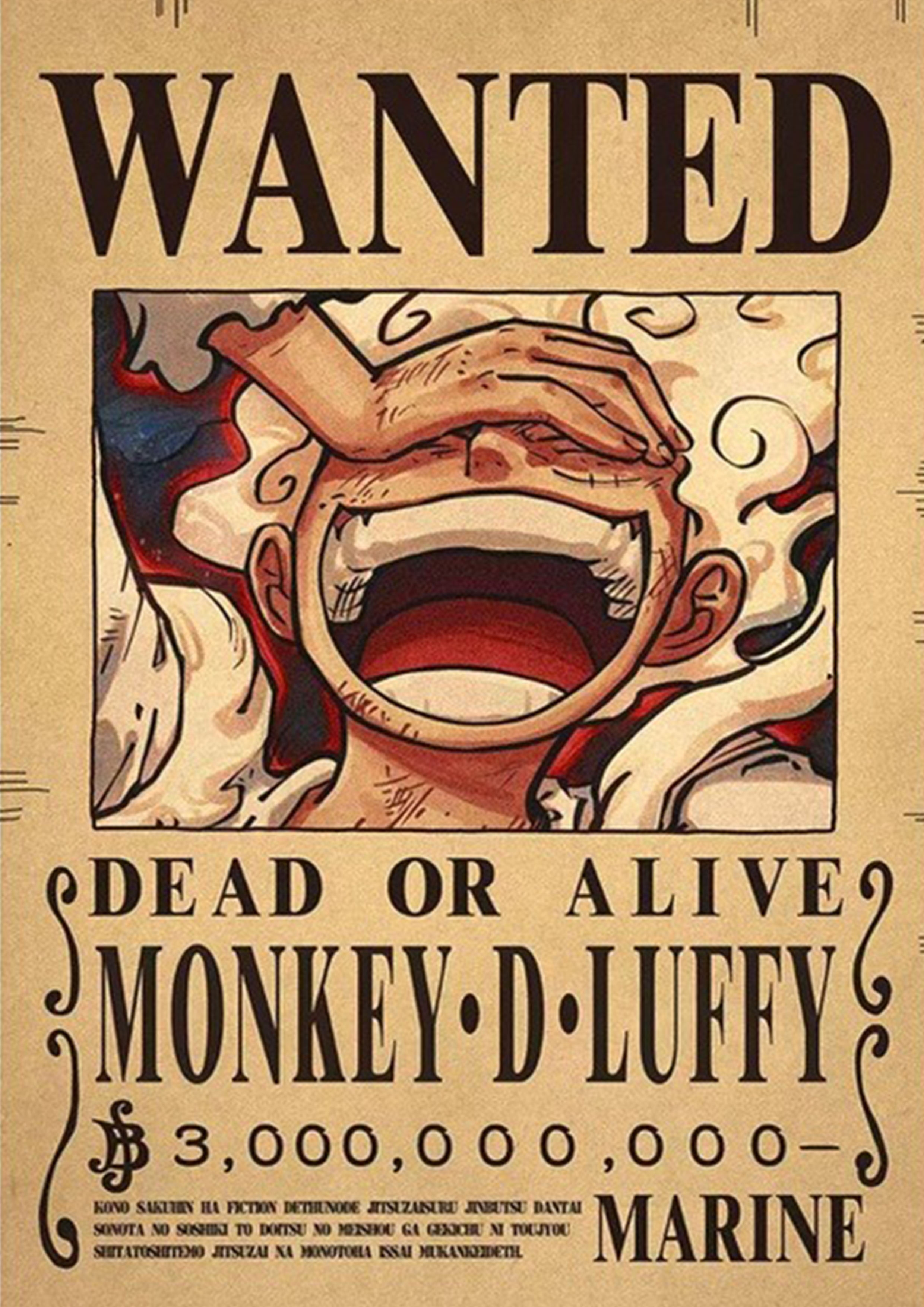 Poster Lệnh Truy Nã One Piece Luffy Gear 5 Nika Giấy Kraft Poster Vintage  Dán Tường Phòng Ngủ Ms: 263 | Lazada.Vn