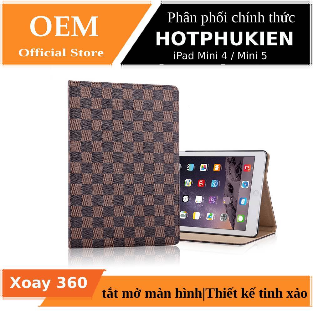 [HCM]Bao da Caro cho iPad Mini 4 / Mini 5 Xoay 360 hiệu HOTCASE (Smartsleep chế độ gập đa dạng) - Phân phối bởi Hotphukien