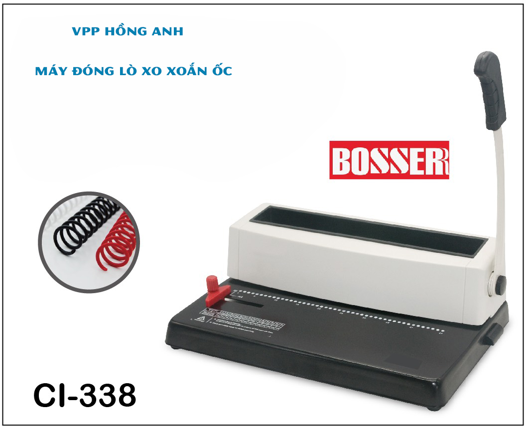 Máy đóng gáy lò xo xoắn ốc bosser CI338