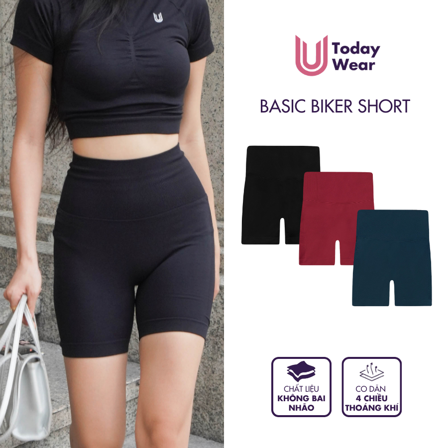 Quần tập thể thao Basic Biker Short tập luyện gym thể thao yoga Today U Wear