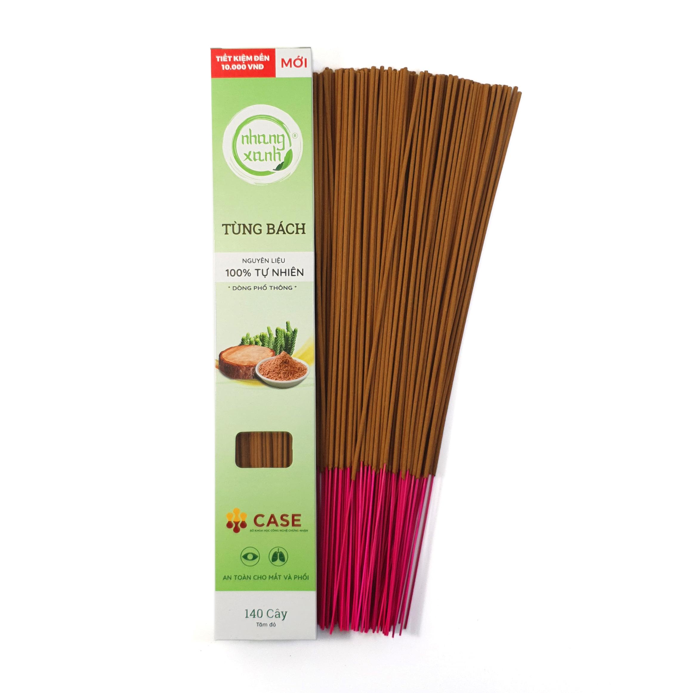 Nhang tùng bách sạch Nhang Xanh 40cm 200gr không hóa chất an toàn