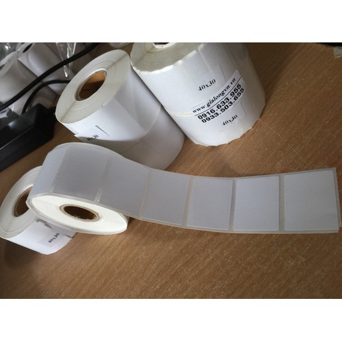 Tem in nhiệt, decal tem nhãn loại 50x30mm