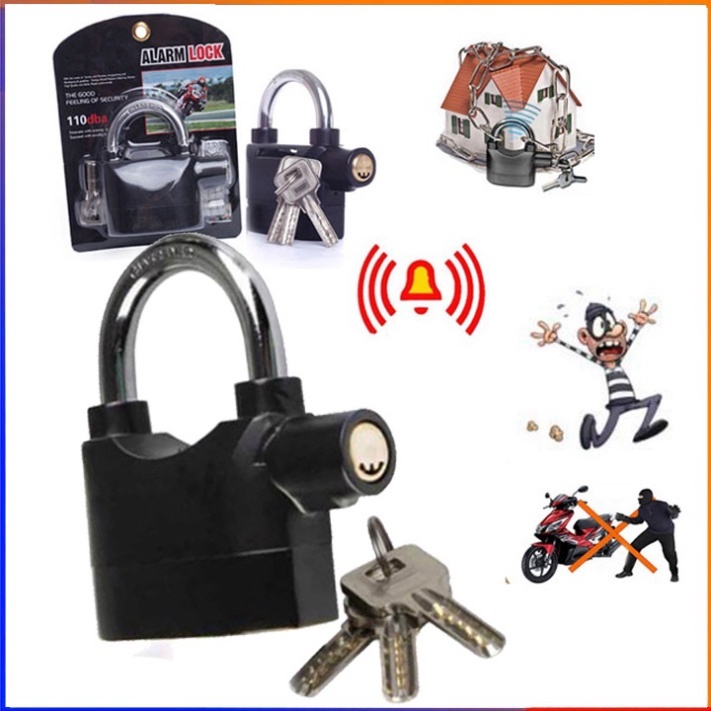 Ổ Khóa chống trộm cao cấp có còi báo động 2 chế độ
