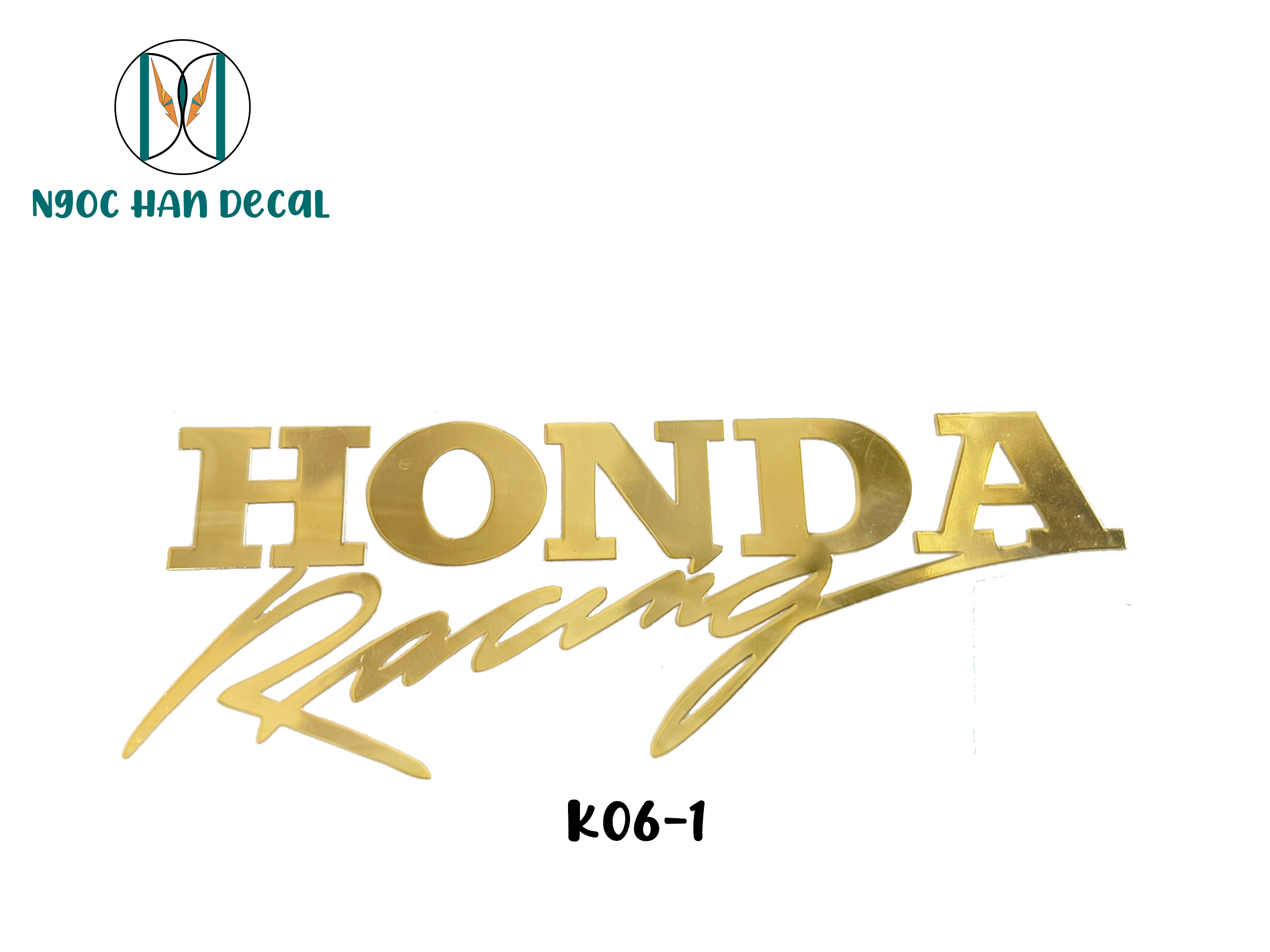 Tem chữ nổi honda racing kim loại siêu đẹp