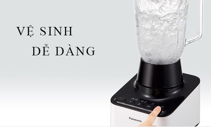 Máy xay sinh tố Panasonic MX-V300KRA dễ dàng vệ sinh chỉ với 1 nút bấm