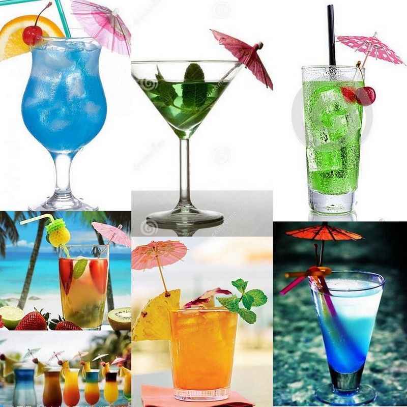 Hộp ô dù giấy trang trí cocktail 100 cái