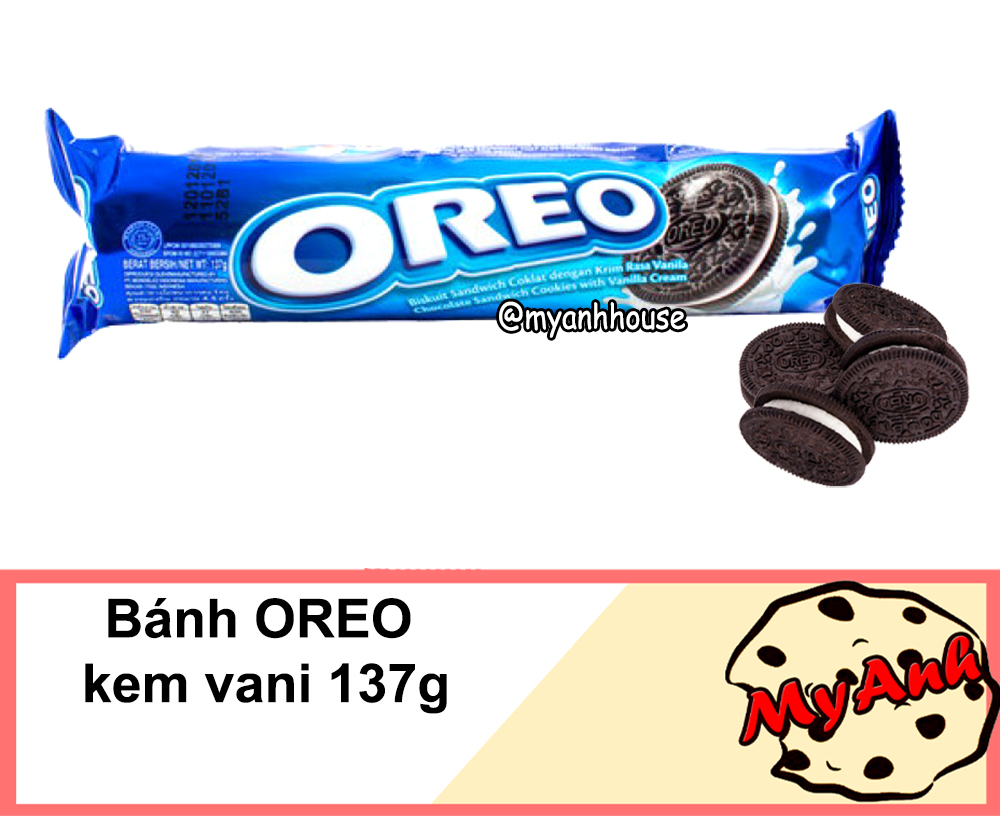 Oreo bánh quy nhân kem vani 133gr date t7/2021
