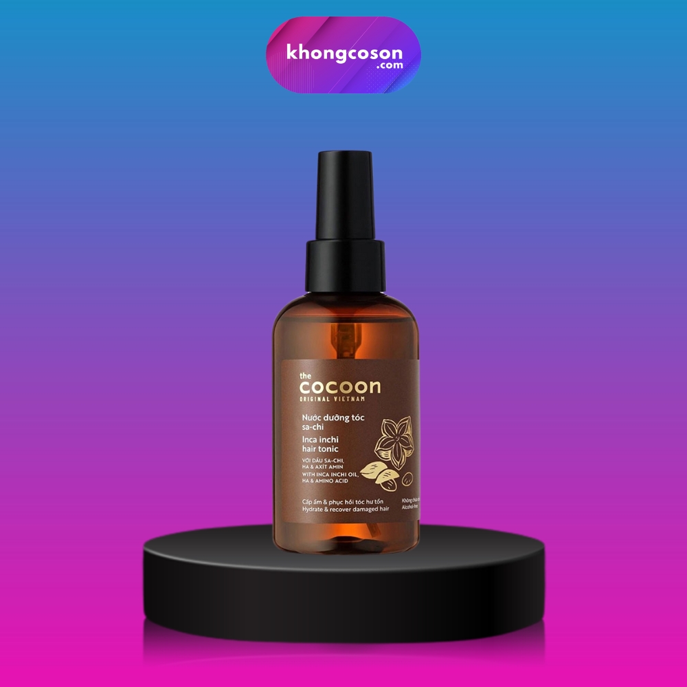 Xịt Dưỡng Tóc Sachi Cocoon Nước Phục Hồi Mọc Tóc Chống Rụng Tóc Inca Inchi Hair Repair 140ml - Khongcoson