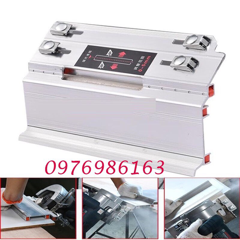Chân đế máy cắt mài góc gạch - tấm gá máy líp cạnh gạch tạo góc 45 độ