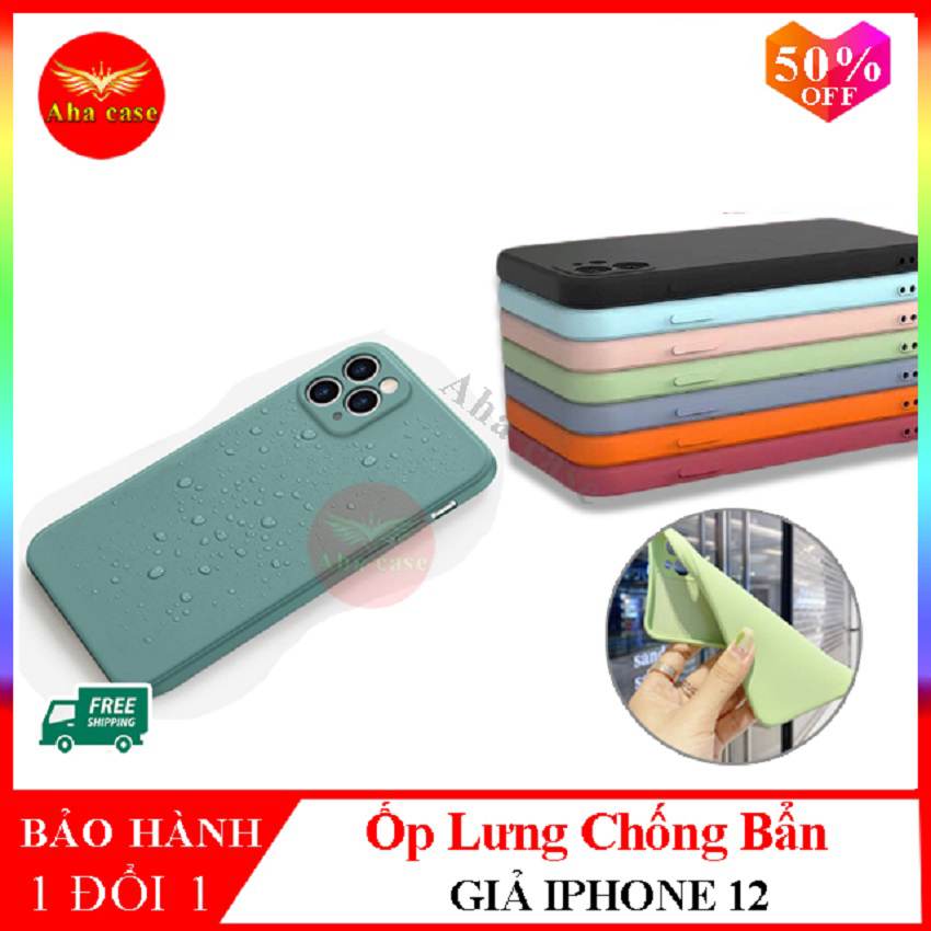 Ốp iphone - ốp lưng chống bẩn dáng viền vuông dành cho ip 6, 6s, 6 Plus, 6s plus, 7Plus, 8 Plus, X, Xs, Xs Max, 11, 11 Pro, 11 Pro Max 12, 12 Pro Max- Aha Case