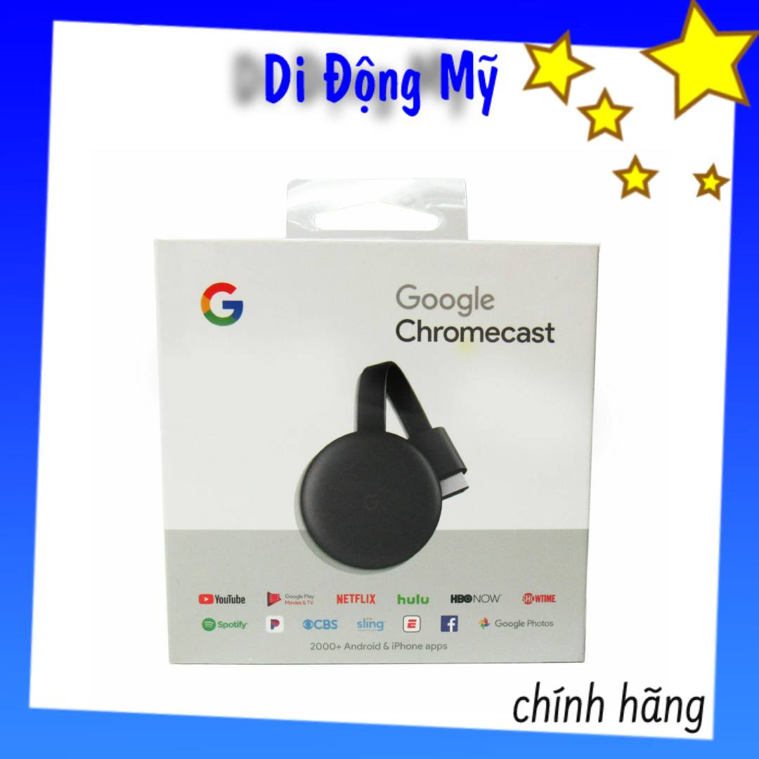 Google Chromecast 3 - Thiết bị trình chiếu TV, máy chiếu Google Chromecast 3rd Generation Media Streamer 1080p