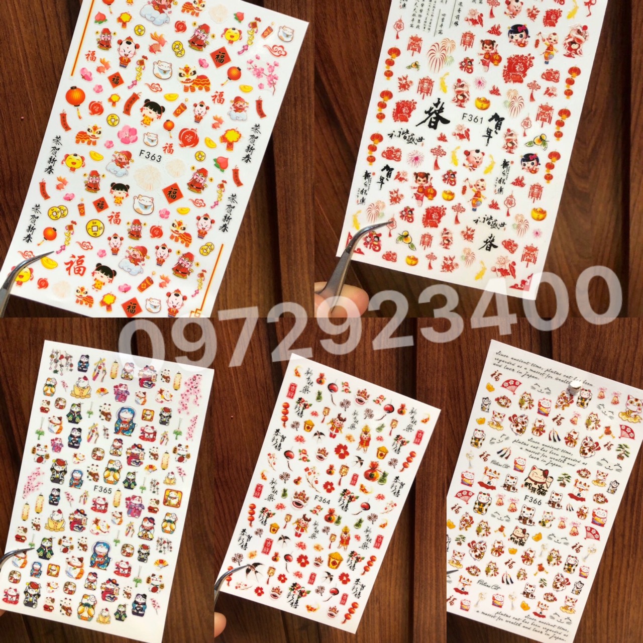 Sticker Dán Móng ,Sticker Trang Trí Tết - Mini Nails