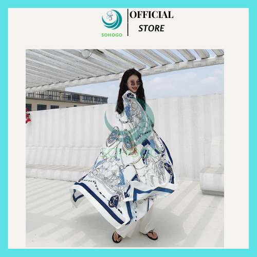 Khăn choàng cổ đi biển dáng dài, khăn lụa cao cấp đa năng 180cmx90cm- Quà tặng cho phái đẹp- CHỌN MẪU