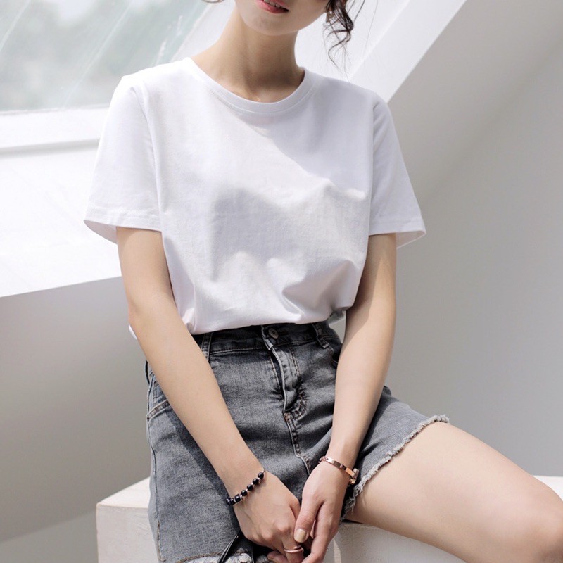 Áo thun thời trang nữ camus 2 màu trắng đen mặc thoải mái