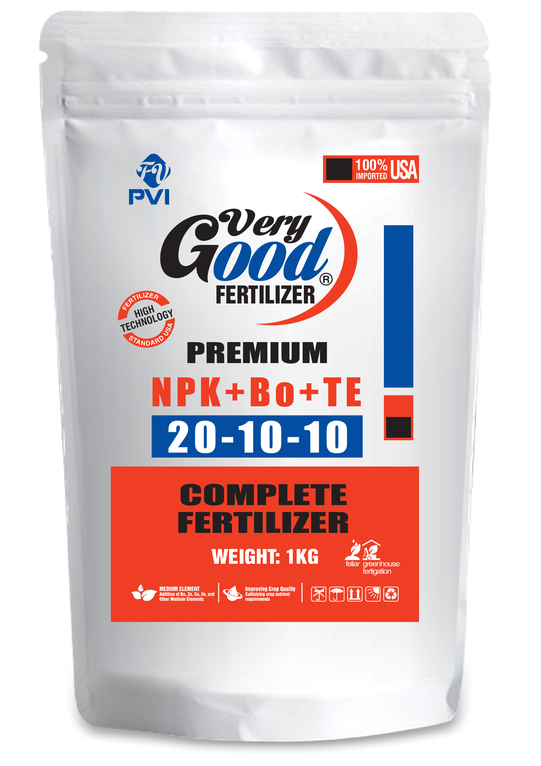 Phân bón NPK 20-10-10+TE Very Good (1 kg) - sản phẩm thuộc Tập Đoàn Phân Bón Con Cò Vàng