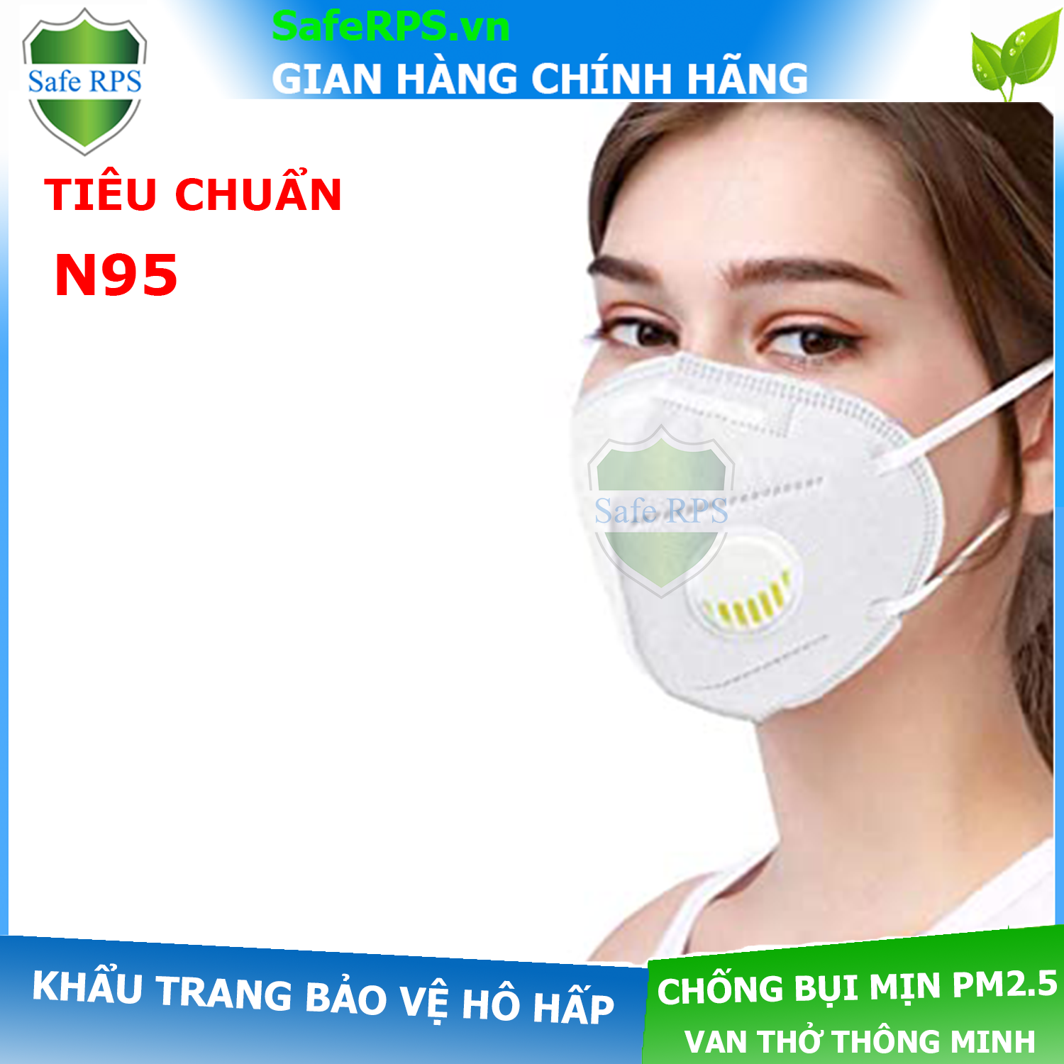 1 Khẩu trang N95 ProMask cao cấp có van thở , kháng khuẩn , chống bụi siêu mịn PM2.5