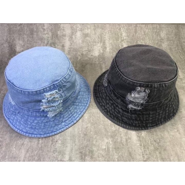 NÓN TAI BÈO JEANS RÁCH BỤI BẶM SIÊU NGẦU NAM NỮ