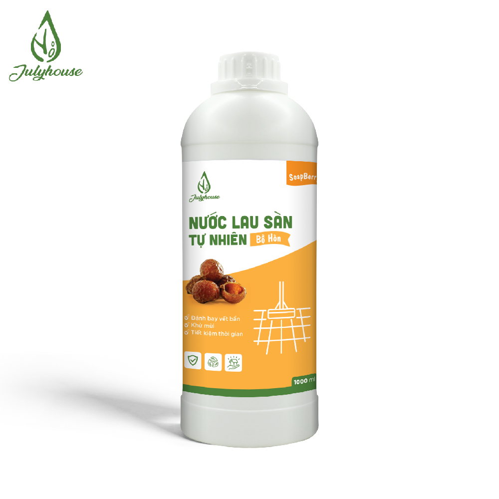 Nước lau sàn tự nhiên chiết xuất từ trái bồ hòn nguyên chất 1000ml julyhouse - tt cirino