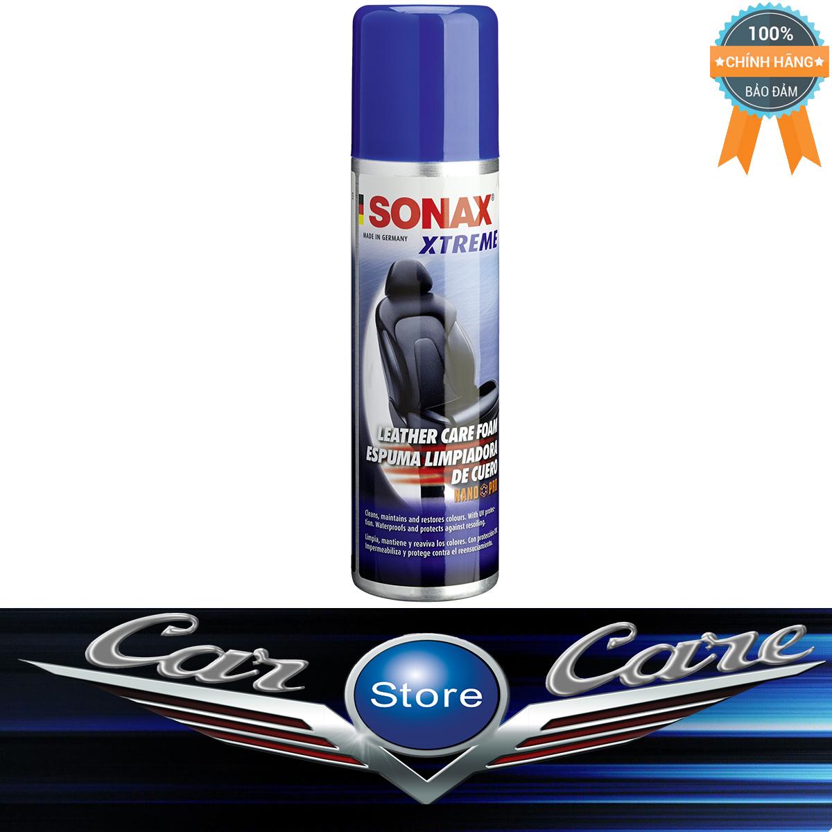 Bọt làm sạch và bảo dưỡng ghế da sonax xtreme leather care nanopro 250ml