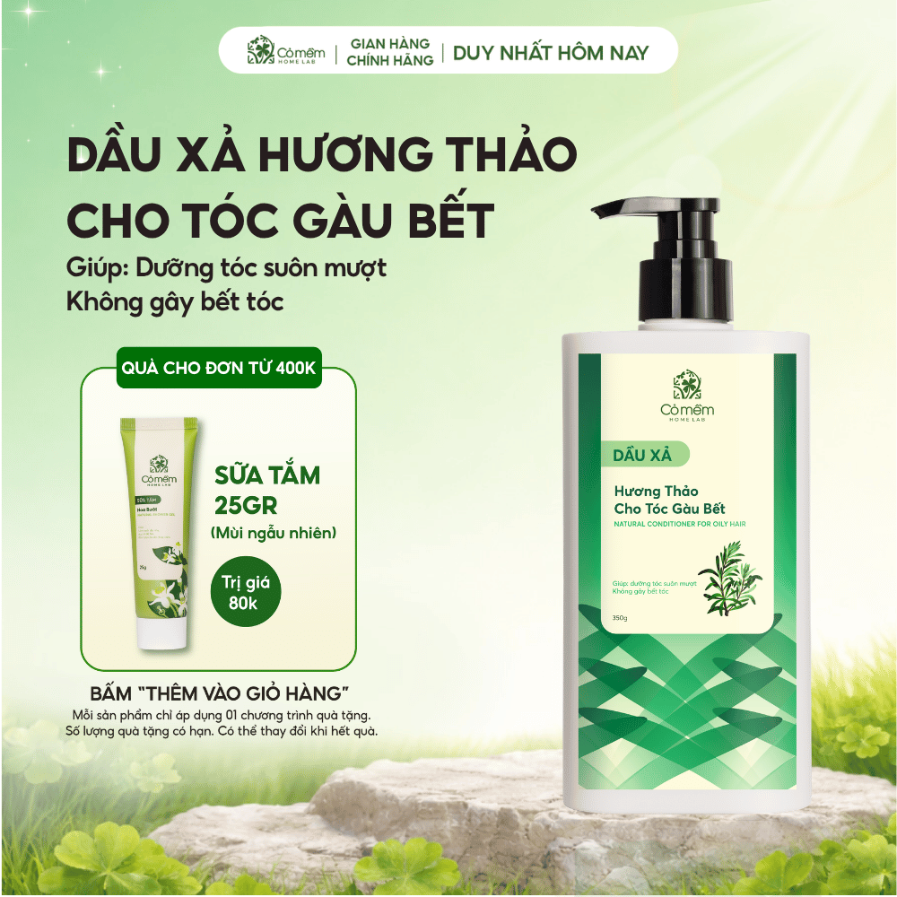 Dầu Xả Hương Thảo Dành Cho Tóc Gàu Bết Dưỡng Tóc Suôn Mượt Bồng Bềnh Cỏ Mềm