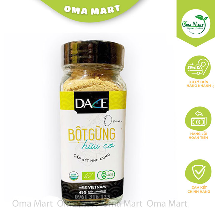 Bột gừng hữu cơ Dace 45g