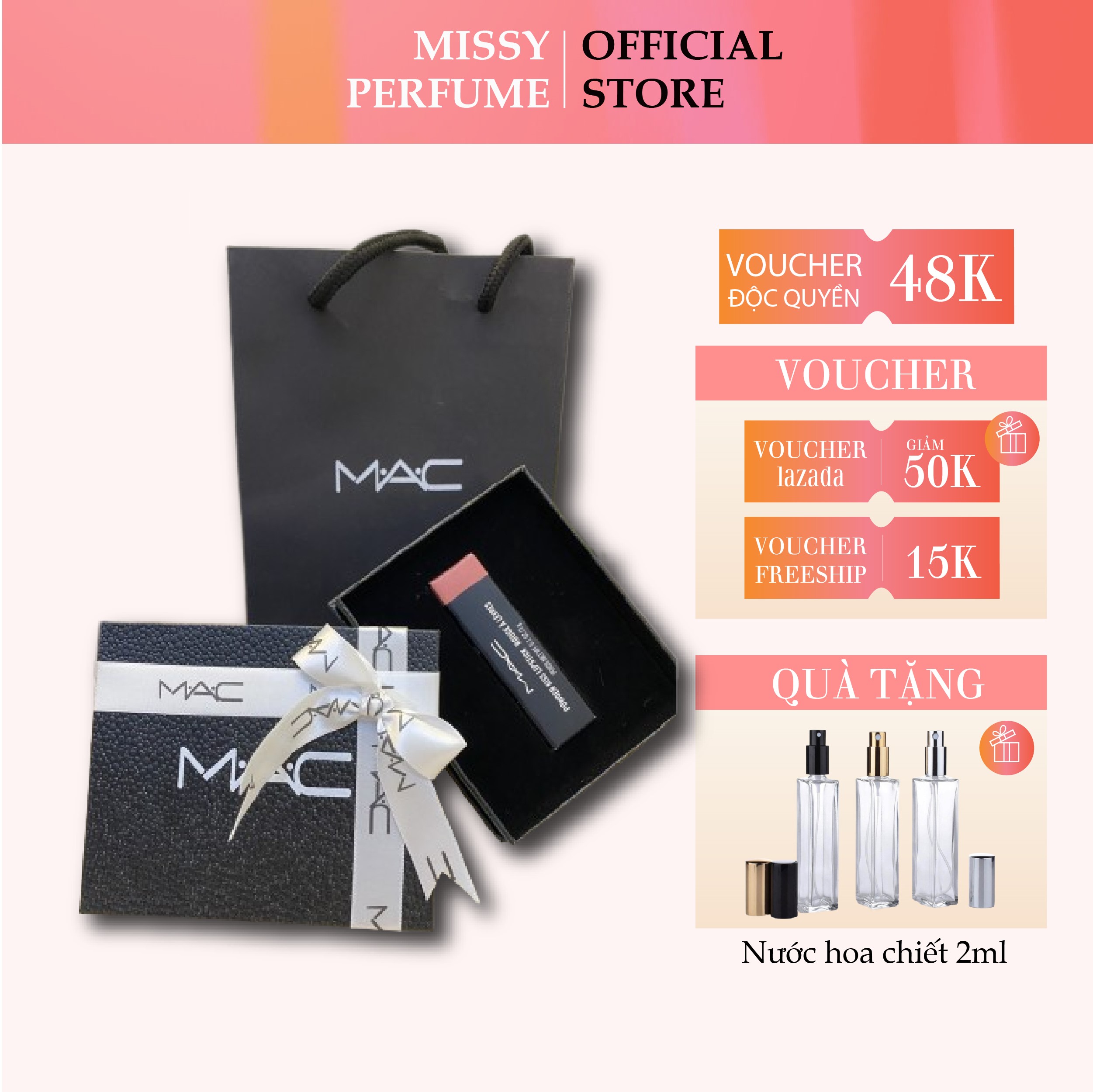 Hộp quà đựng son mac ,ysl , dior , chanel , tomford, hộp quà tặng, hộp giấy đựng quà cho son ysl kèm nơ thiệp