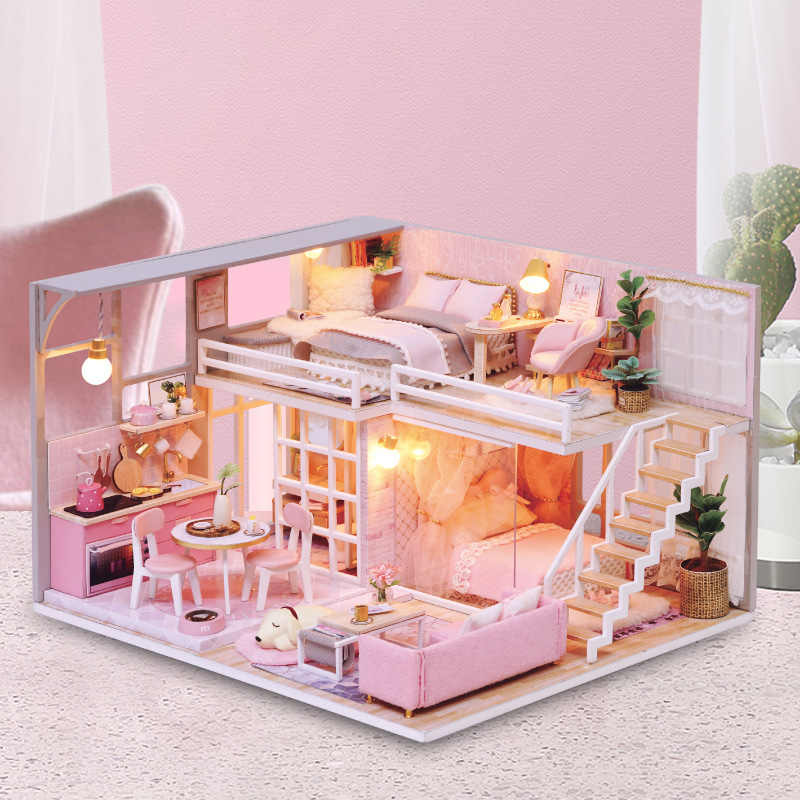 Nhà búp bê diy doll house- girlish dream- có mica keo
