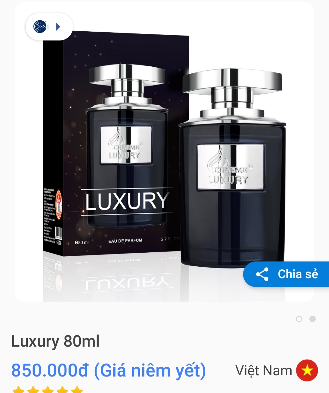 Nước Hoa Nam Luxury 80ml (Mẫu mới)