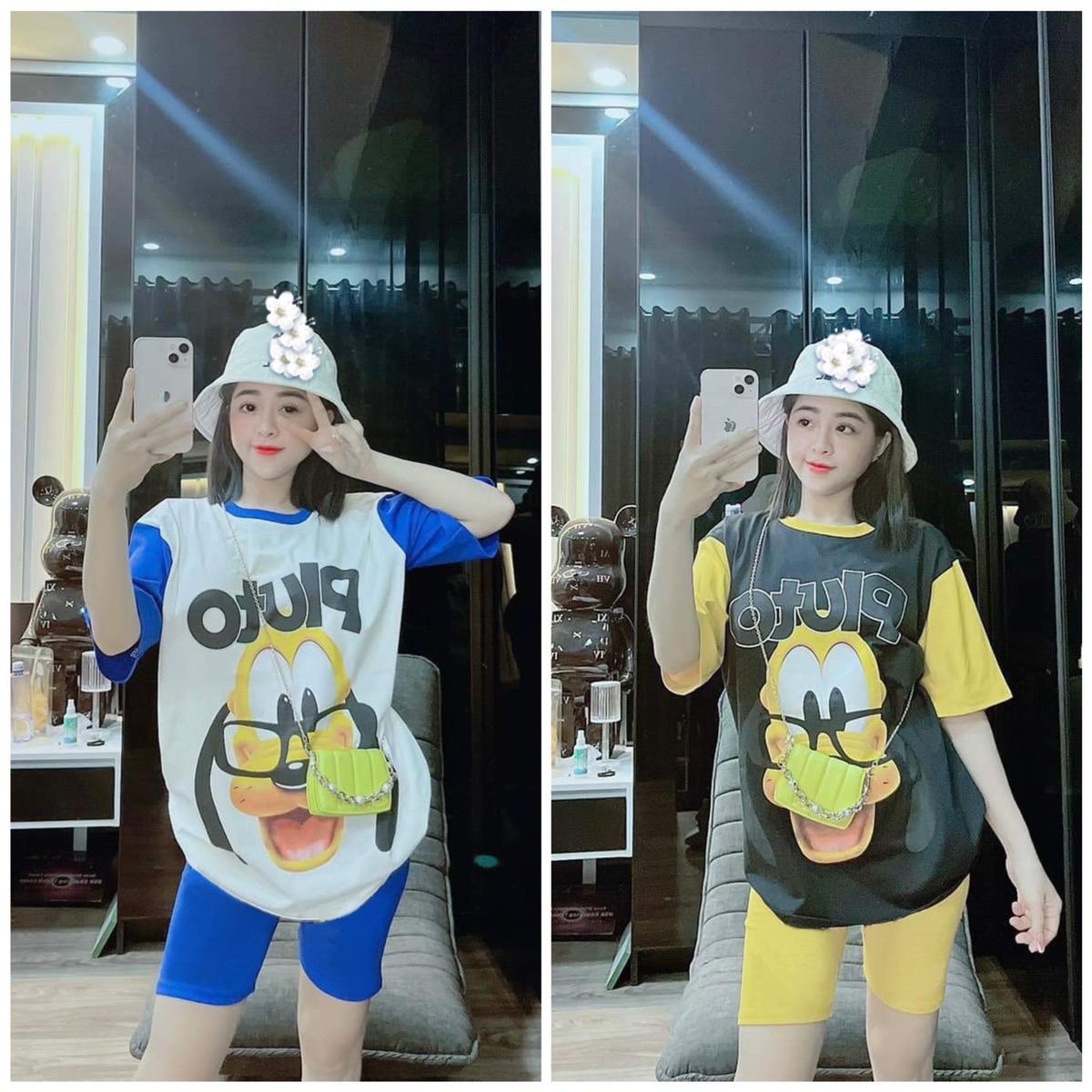 Đồ bộ nữ bộ đồ mặc nhà quần lửng thun cotton form rộng bigsize 85kg