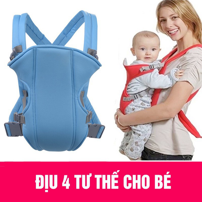 Đai địu em bé 4 tư thế cho trẻ sơ sinh, đai em bé đi xe máy, đai đeo an toàn cho bé