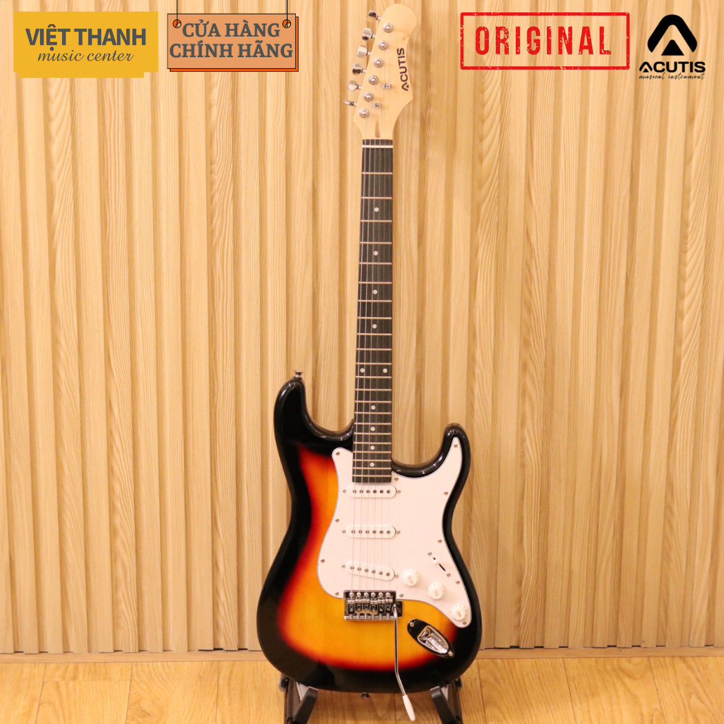 Đàn Guitar Điện Sunburst Acutis AST350, nhập khẩu chính hãng 100% (Bao gồm đàn, bao da)
