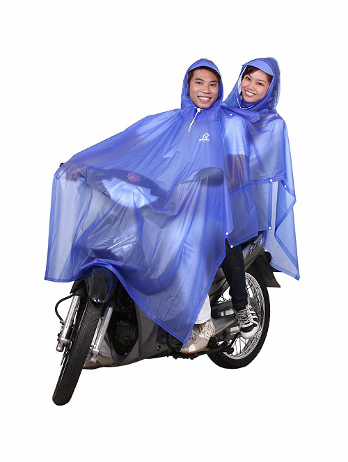 Áo mưa rando 2 nón trong màu