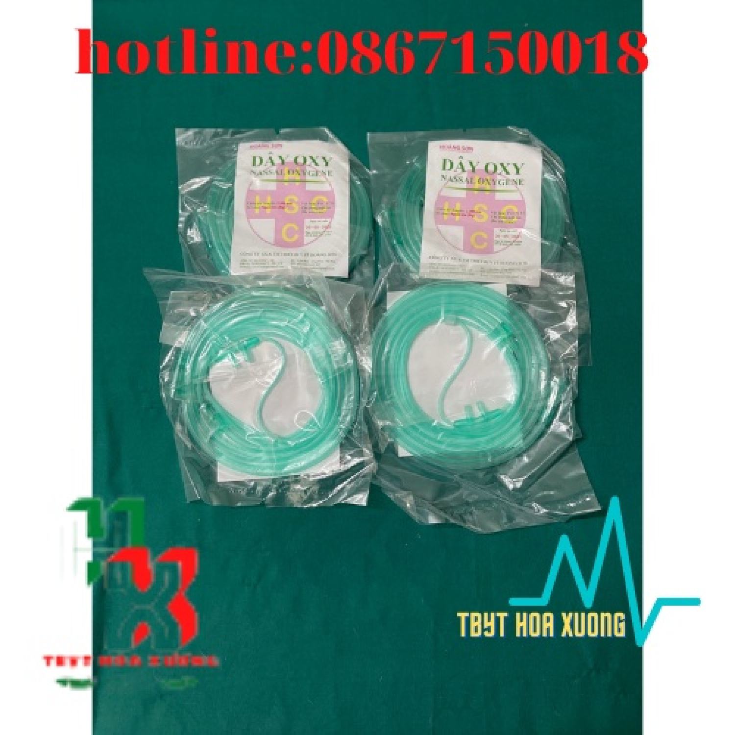 Dây thở oxy 2 nhánh hoàng sơn người lớn và trẻ em