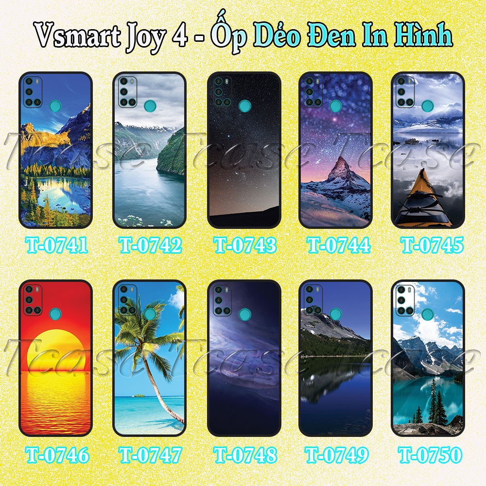 [HCM]Ốp lưng Vsmart Joy 4 - Ốp dẻo đen in hình Phong Cảnh Mới đẹp