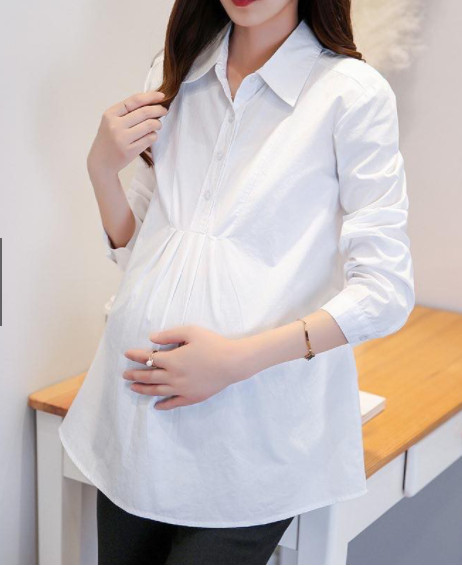 áo sơ mi bầu công sở dài tay - Đồ Bầu Xinh