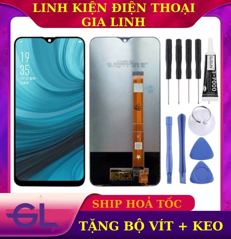 Màn hình oppo a5s /oppo a7 /realme 3 /oppo a12-2020 zin tặng keo + bộ vít 9 món