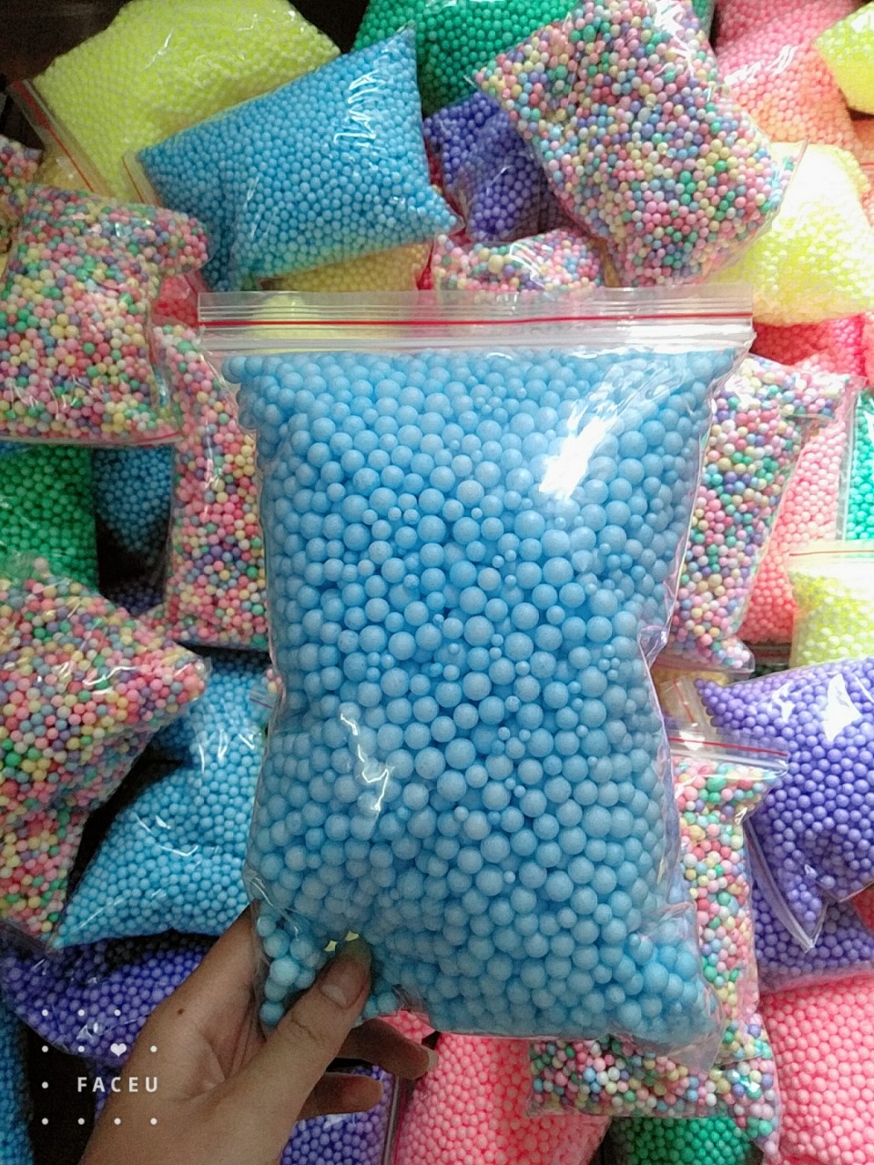 Hạt xốp màu 👍 [RẺ VÔ ĐỊCH túi 24*17] 👍siêu đẹp, hạt tròn, các cỡ, giá rẻ, không dính bết ,  Trang trí hộp quà