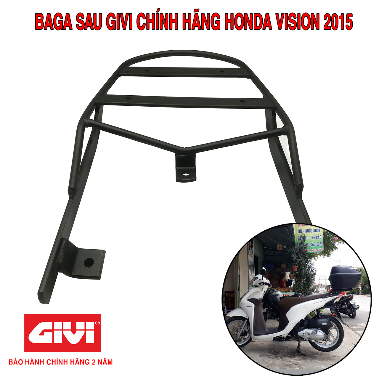 Baga Sau Givi Vision 2015-2020 Chịu Lực Cao Chính Hãng - Bảo Hành 2 Năm