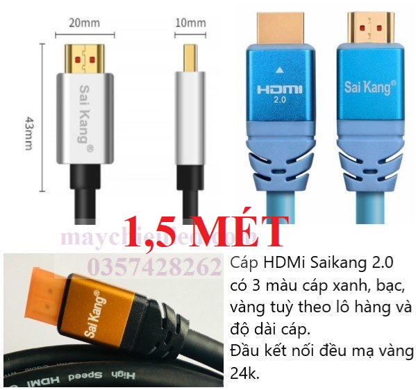 Cáp hdmi saikang 2.0-chiều dài 10 mét - saikang 2.0- 10m