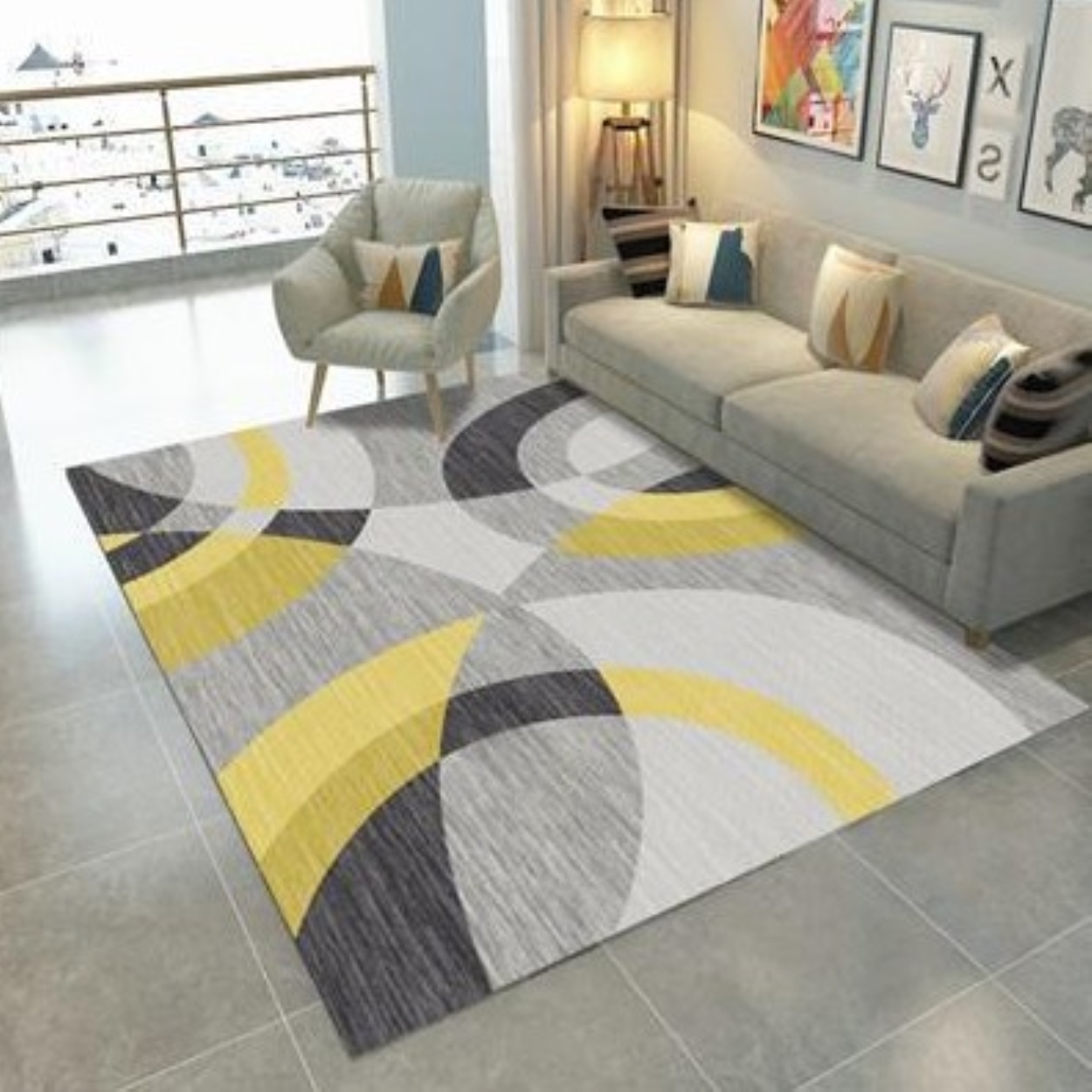 Thảm trải sàn trang trí phòng khách Bali 1m6x2m3 2mx2m3