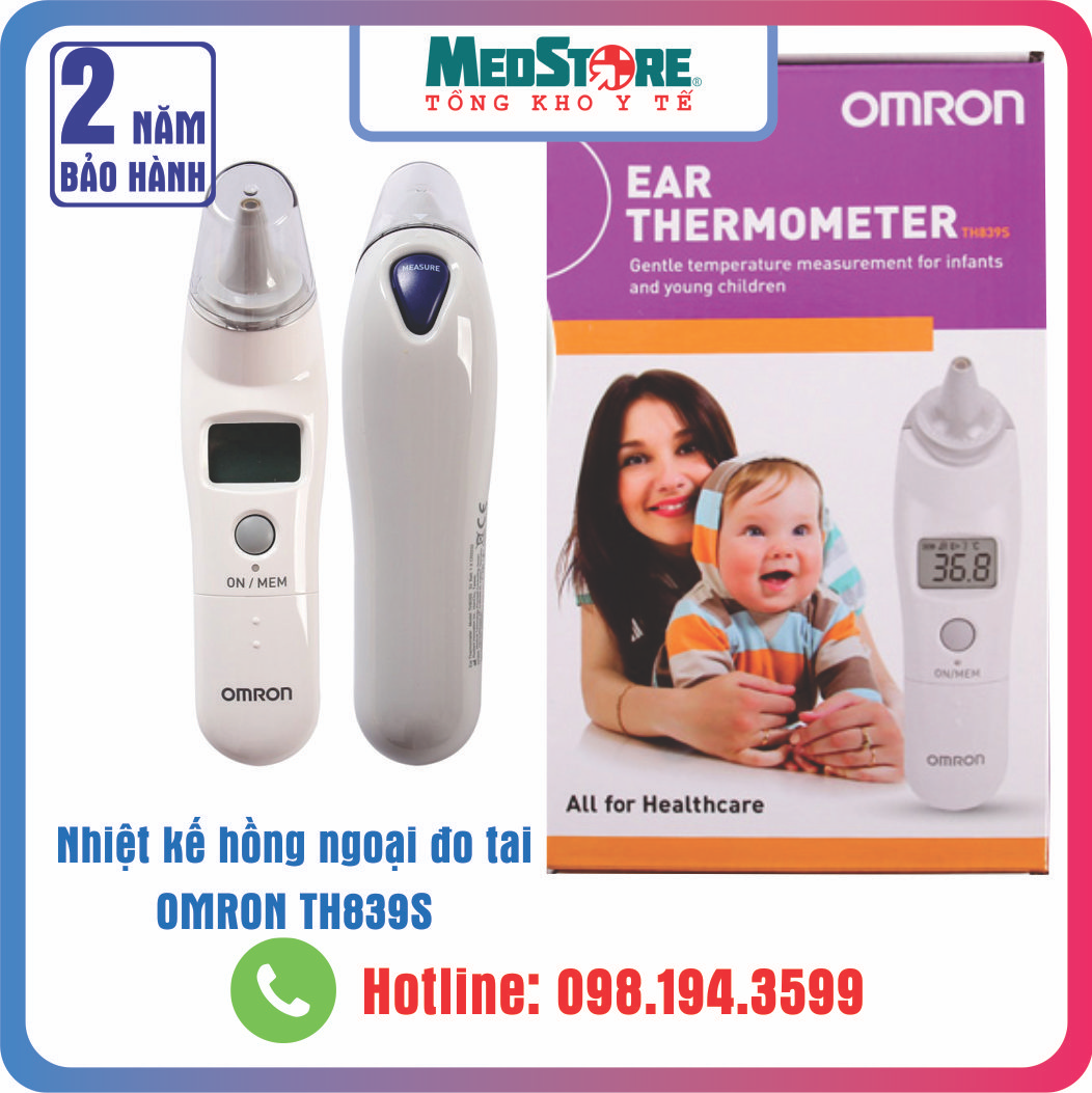 Nhiệt kế điện tử đo tai omron th839s - tbyt medstore