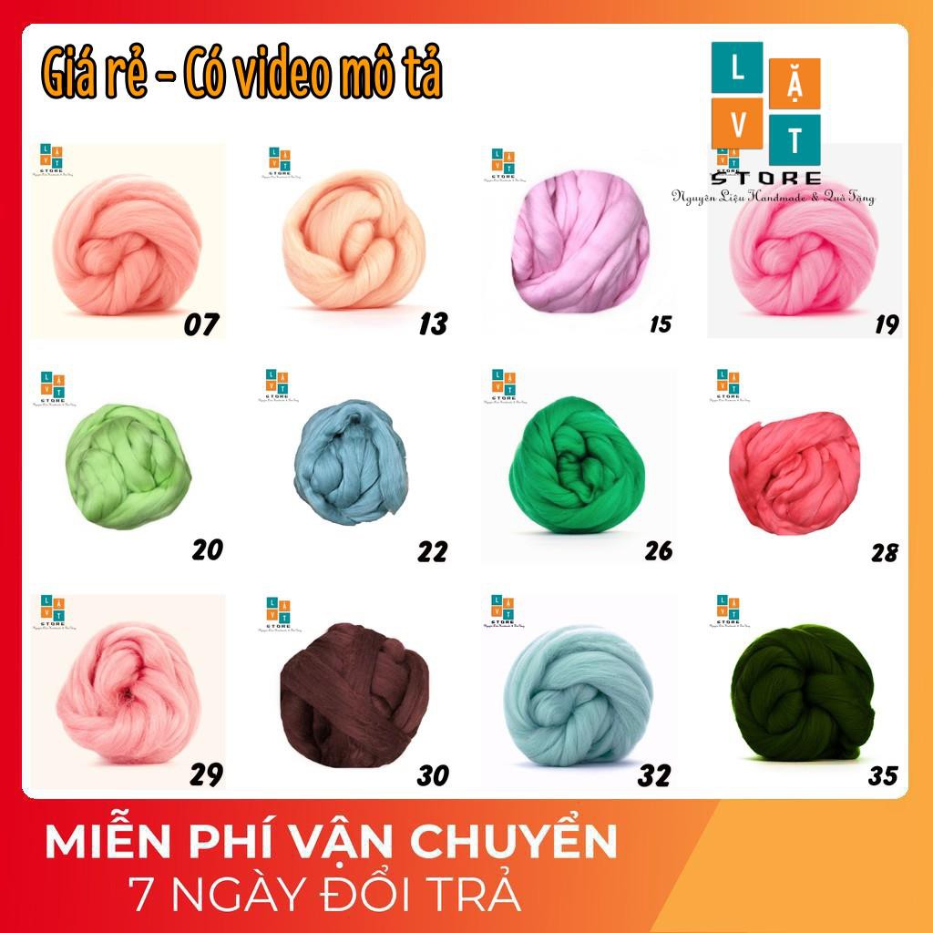   HCM Bảng màu len chọc 5 - Nguyên liệu chọc len handmade tự tay mình làm thú nhồi bông 