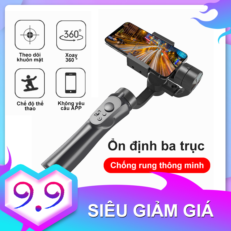 【New Be】Tay Cam Quay Phim,Tay Cầm Chống Rung Cho Điện Thoại, Gimbal Cầm Tay Chống Rung, 3-Asix Handheld Gimbal H4 cho điện thoại IOS, Android hoạt động hoàn hảo với điện thoại di động để chụp ảnh quay video cực ổn định và mượt mà.