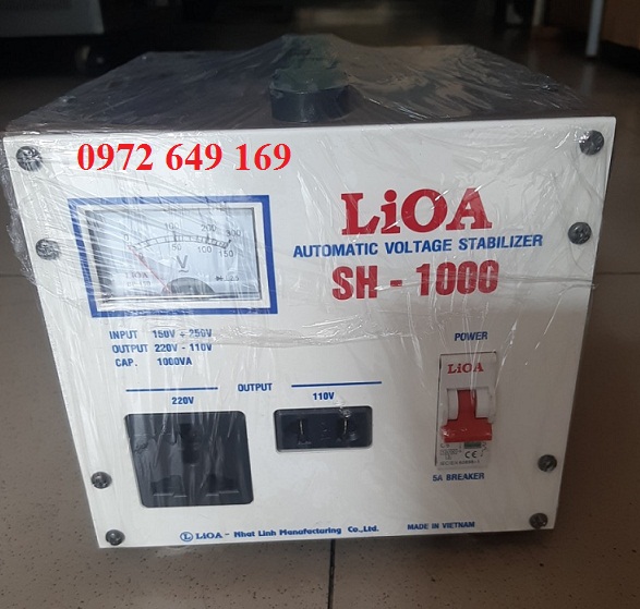 Ổn áp lioa 1kva 1 pha 1kw, ổn áp 1000va 1pha - chính hãng công suất nhỏ cho máy tính, tủ lạnh, dàn âm thanh