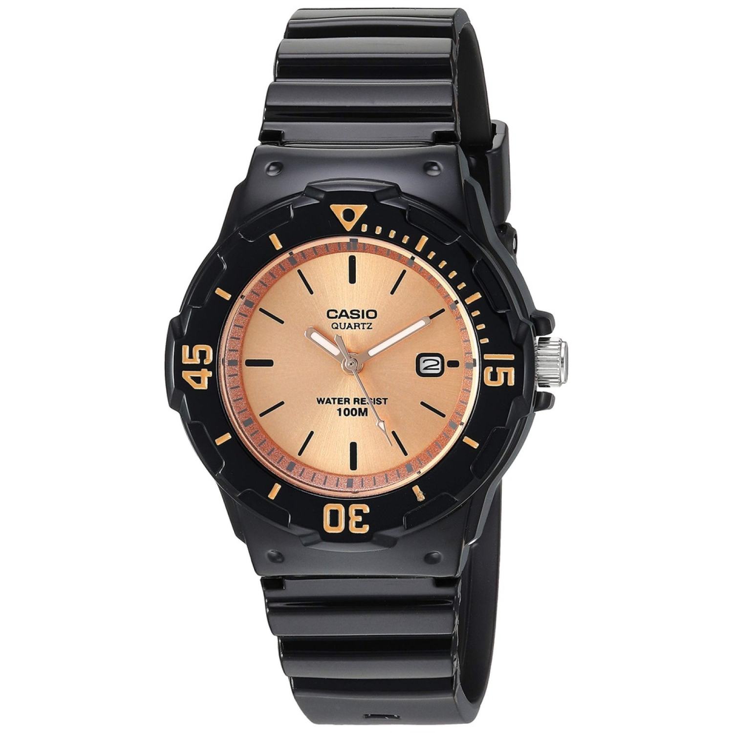 Đồng hồ casio nữ đồng hồ casio chính hãng casio dây nhựa lrw200h - 9e mặt vàng gold fullbox.